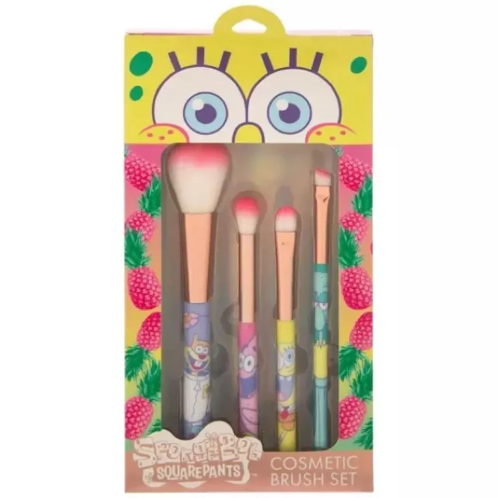 New SpongeBob Makeup Brushes 4 Piece Set